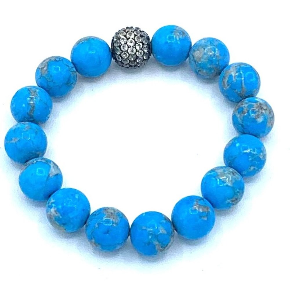 GSJ Mexican Blue Imperial Jasper - STRETCH BRACELET